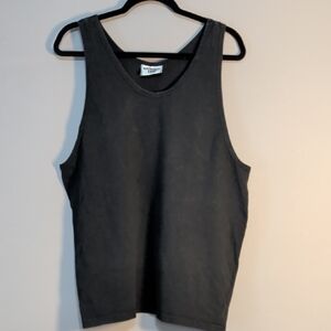 Vintage Lee 100% Cotton Black Racer back Tank Top Men's Large